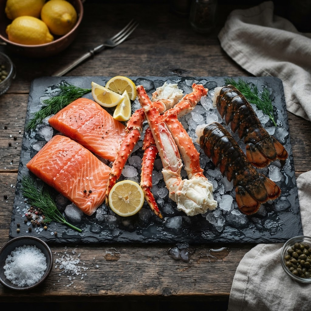 Wild-caught seafood